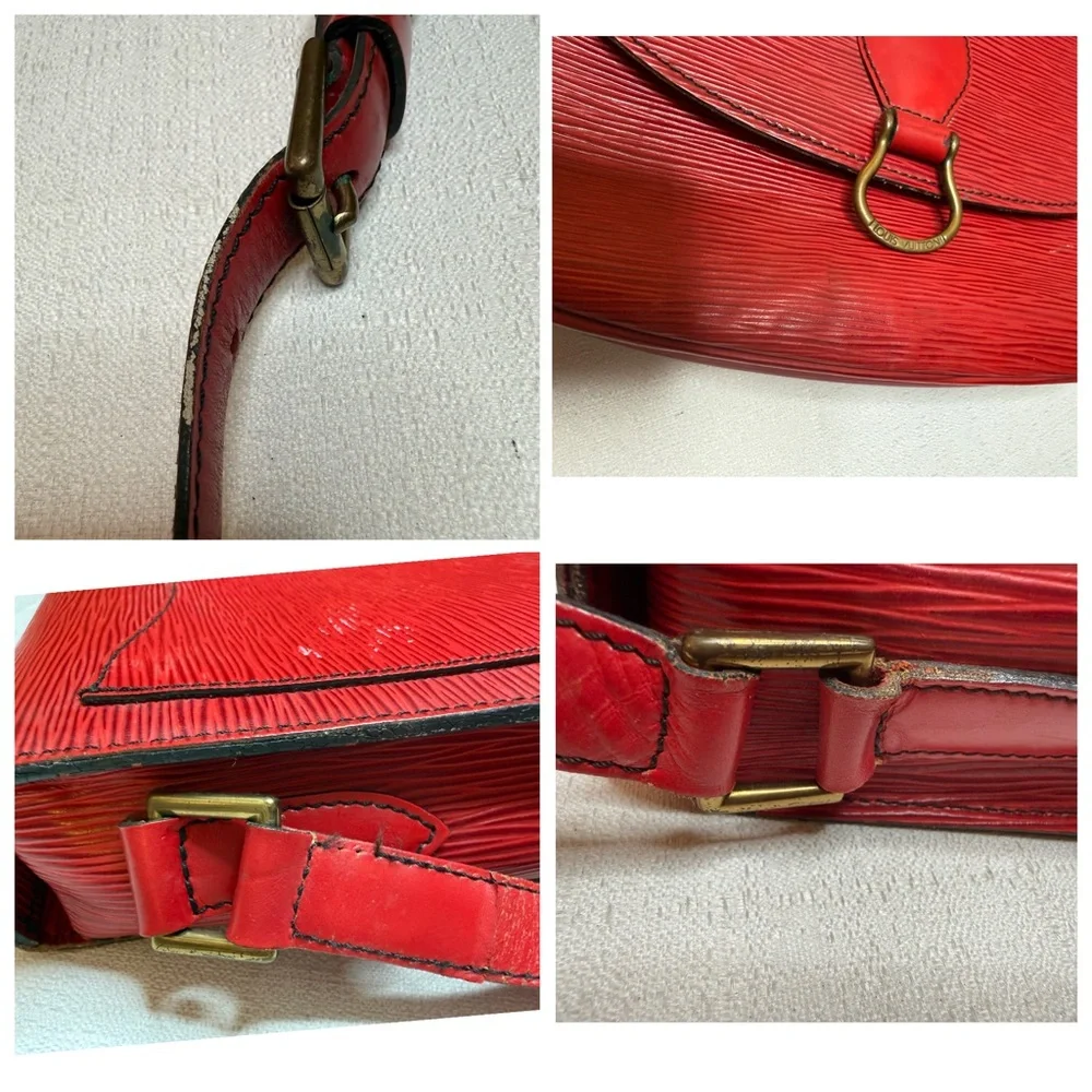 Louis Vuitton Epi Saint Cloud Red Crossbody Bag Vintage-see callouts